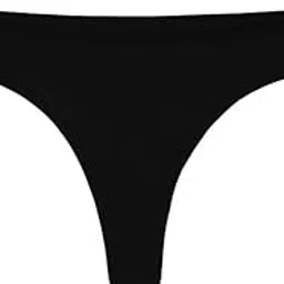 Bonjour Women's Cotton Fitted Bikini Style Underwear | Women Thong Panty | Women Seamless Panty | Low Rise Sexy Solid G-String Sexy Lingerie Panties Briefs | 100% Super Cotton Thong (XL, Black)-picture-20