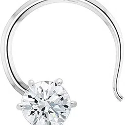 JSAJ Wire Nose Pin in Pure 92.5 Sterling Silver STONE NOSEPIN-picture-10