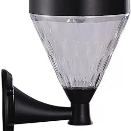hardoll Solar LED Decorative Waterproof Wall Lamp for Garden Outdoor Decoration(Pack of 1-Warm&Cool White, Plastic + PC) image 1