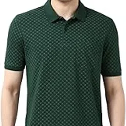 peter england Men's Cotton-Polyester Lattice Pattern Polo Shirt – Casual Wear | Minimal & Modern-picture-22