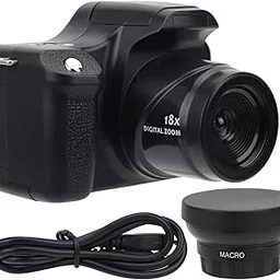 Asixxsix 18X Zoom HD SLR Camera, 3.0in LCD Screen, Long Length, Portable, Compact, Small for Kids Boys Girls Teens Students Seniors (Standard Edition + Wide Angle Lens) image 1