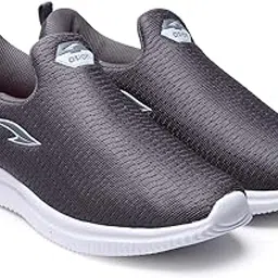 asian Men's Superwalk-01 Sports Walking,Gym Shoes Eva Sole With Super Soft Upper Fabric & Memory Foam Insole Casual Slip-On Shoes Grey 7 UK-picture-32