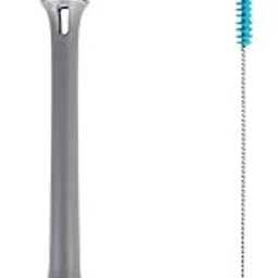 Blender Bottle Plastic 2-in-1 Bottles and Straw Cleaning Brush | Gray |One Size-picture-50