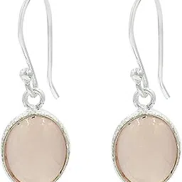 silvesto india Silvesto Indian Natural Rose Quartz Gemstone Dangle Earring 925 Sterling Silver Women Handmade Jewelry-picture-50
