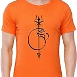 caseria Men's Cotton Printed T-Shirt -Om Om Shiva | 100% Cotton | Half Sleeves | Regular Fit | Printed | Round Neck | Graphic T Shirt-picture-10