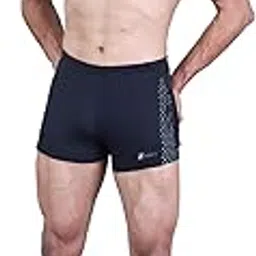 keepfit Men Black Swimming Trunks with Contrast mesh Pannel Design…Black-picture-54