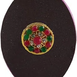 Handmade Fancy Stone stud Work Saree pin Brooch for Women Jewellery Latest Stylish Crystal Unisex Floral Shape Brooch for Women/Girls (sku-bro2698)-image-77