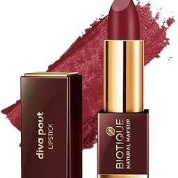 Biotique Natural Makeup Diva Pout Lipstick, Dark Romance, 4g-image-33