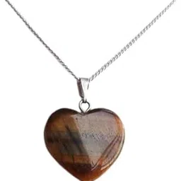Natural Heart Shaped Pendant Healing Crystal Gemstone Heart Pendant for Women & Men Stone Charms for Jewellery (Pack of 1)- Without Chain-picture-42