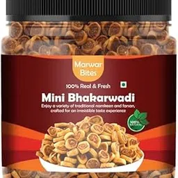 MarwarBites Mini Bhakarwadi 1kg | Crispy & Tasty Bhakarwadi Perfect for Tea Time | Healthy Baked Namkeen Snack - Munchies-picture-33
