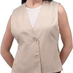 zlaata Formal Waistcoat Top for Women | Club Lycra Fabric | V Neck Style | Sleeveless Side Open Design with Buckle Detail | Regular Fit | Straight Hemline Tops for Woman | Pack of 1-picture-33