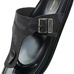 Slippers for man | Soft leather ortho casual stylish men slipper flip flops sleeper for daily use rainy sliders chappal for doctor slides sleepers footwear (army)-image-107