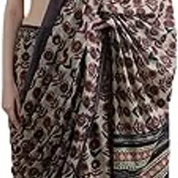 dosaya fabrics Women's Hand Block Print Jaipuri Cotton Mulmul Saree with Blouse Piece | Cotton Saree For Women & Girls-picture-10