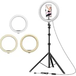 Kitcharo Professional (12 Inch) Led Ring Light with 7 Feet Tripod Stand for Mobile Phones & Camera, 3 Temperature Mode Dimmable Lighting, Photo-Shoot, Video Shoot, Makeup & More-image-71