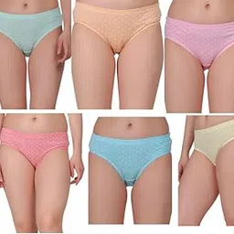 nudiva Printed Panties for Women, 100% Cotton Fabric, Anti-Bacterial, Pack of 6-picture-11