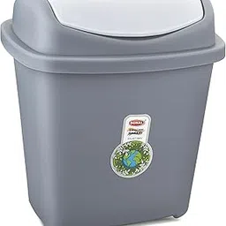YUIOP - Swing Small Dustbin - 5 Liter Plastic Bin for Office Table, Car, Kitchen, Stylish & Trendy Design, BPA Free (Grey)-image-93