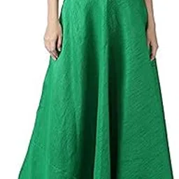 vastraa fusion Women Solid Chanderi Fabric Long Skirt with Inner Lining - Available in 16 Colours; Freesize (28 to 44 inches Waist)-picture-26
