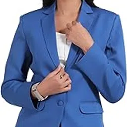 Women's Polyester Cotton Blazer-image-10