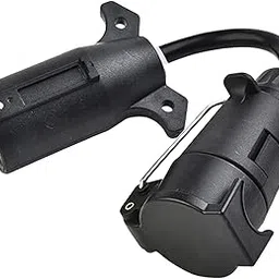 Trailer Connector 7 Pole Round to 7 Way RV Blade Trailer Socket Plug Harness-picture-25