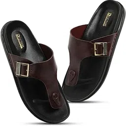 doctor health super soft Men's Stylish Cushioned Slippers | Breathable, Skid Resistant, Adjustable Strap | PU Double Density Anti-Slip Casual Footwear for Everyday Comfort image 1