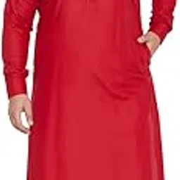 vastramay plus Men's Cotton Blend Pathani Kurta Set-picture-34