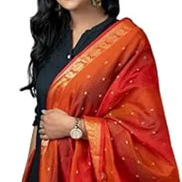 Chanderi Banarasi Zari Dupatta for Women – 2.4 Meter | All Over Zari Work | Printed Designer Work | For Girls | Tassels on Edges – Pack of 1-image-20
