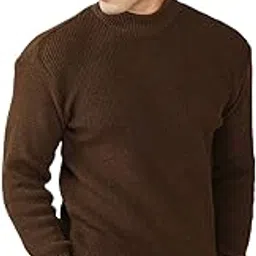 Men's Wool Blend Winter Sweater | Stylish Mock Full Sleeve Pullover High Neck Casual & Office Wear Winterwear-image-80