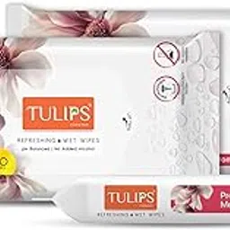 Tulips Refreshing Wet Wipes (Pack of 3) Promised Meadows I For Men & Women I Face cleansing wipes I Easy to Carry I For all skintype wipes-image-95