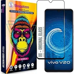 Military Grade-Gorilla Tempered Glass Screen Protector-with 100% Fingerprint Sensor Working-Edge to Edge Full Screen Coverage-9H Hardness-With Easy Installation Kit-Black(Pack Of 1)-Compatible With Vivo V20|V20 SE|Y73(6.44 Inch)-image-27