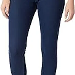 Women's Navy Blue Skinny Fit High Rise Regular Length Pearl Embellished On The Hem Denim Stretchable Jeans-image-19