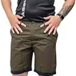 FOXXY INTERNATIONAL Men's Knee-Length Capri | Cotton Regular Fit Solid 3/4th Shorts with Zipper Pocket | Comfortable & Stylish Activewear for Everyday & Sports-image-2