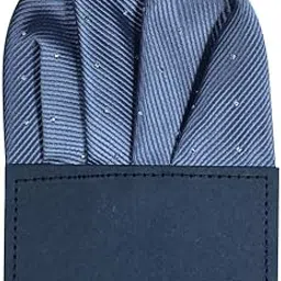 krawatte Men’s Micro Polyester Readymade Pocket Square (Grey-White Dot) (RPS-5)-picture-38