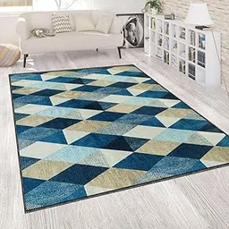 BSB HOME 3 x 5 Feet 3D Jet Multi Printed 3D Jet Vintage Persian Carpet/Rug/Runner and Carpets for Bedroom/Living Area/Home and Offices with Anti Slip Backing (3ft x 5 ft)-picture-27