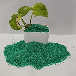 RSK POLYBAGS Decorative Stones for Home, Outdoor Decoration, Art & Craft, Rangoli, Temple decore, Garden, Lawn, Multi-Purpose (This Stone is Similar to a Grain of Sugar 0-1mm) (Green, 1KG)-picture-29