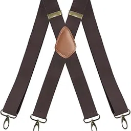 Men's Four Clip Adjustable Suspenders X Shaped Elastic Braces-image-78