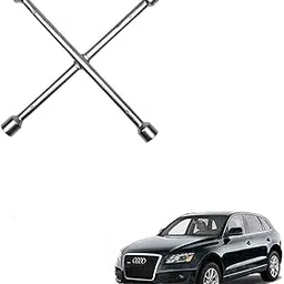 Auto Pearl - APA132 Metal 4 Way Car Wheel (17 x 19 mm, 18 x 21 mm) Screws Wrench Cross Spanner - Q5-picture-32