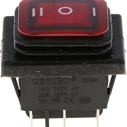 ATORSE™ Kcd4 On-Off-On 6Pin 220V Led Marine Rocker Toggle Switch Waterproof Red|Business & Industrial | Electrical & Test Equipment | Connectors Switches & Wire | Switches image 1