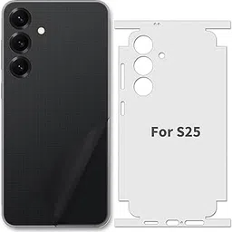 JGD PRODUCTS Matte Finish Full Body Cover Back Protector Compatible with Samsung Galaxy S25 5G | Unbreakable Membrane Scratch Guard Full Fit Protective, Case Friendly, (Back & Side) (Pack of 1) image 1