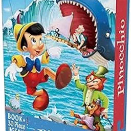 Popcorn Games & Puzzles Pinocchio - 30 Piece Jigsaw Puzzle with Free Reading Book for Kid-picture-70