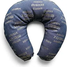 Jupiter Kids Camp Baby & Kids Neck Pillow – Soft Denim-Look Fabric with Silver Foil Print | U-Shaped Travel Pillow for Head & Neck Support (20×20 cm, Blue)-picture-29
