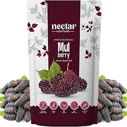 Nectar Superfoods Freeze Dried Mulberry | No Preservatives, No Added Sugar, Healthy Dried Fruit | 100% Natural, Vegan, Gluten Free Snack for Kids and Adults | 20 gram Pouch (Pack of 1)-image-41