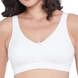 clovia Women's Cotton Solid Non-Padded Full Cup Wire Free Everyday Bra - White-picture-36