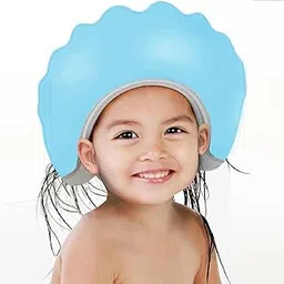GDNK Baby Shower Cap Shower Cap for Kids 0-9 Years, Adjustable Silicone Crown with Eye & Ear (Blue)-image-54
