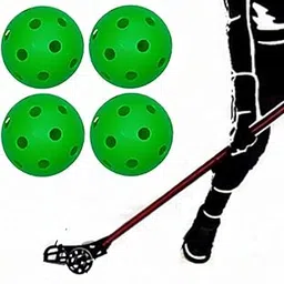 CALANDIS™ 4X Floorball Balls Hollow Unihockey Balls for Players Professionals Training Green | Sticks & Accessories | Ice & Roller Hockey | Team Sports-picture-43
