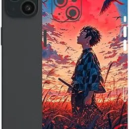 AtOdds Mobile Skin Sticker Wrap | Compatible for iPhone 15 Plus | Scratchproof Matte Finish | Full Coverage for All Sides & Camera Protection (Tanjiro)-picture-31