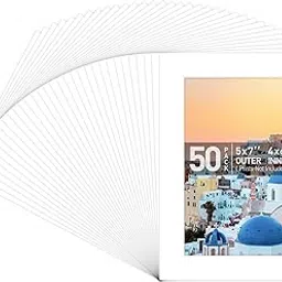 Golden State Art, Acid Free, 5x7 White Picture Mats Mattes with White Core Bevel Cut for 4x6 Photo by Golden State Art-picture-24