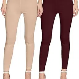 juneberry Pure Cotton Skinny Fit Ankle Length Leggings Combo (Pack of 2)-picture-11