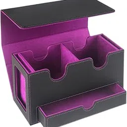 TRENDYNEST Card Deck Box Sturdy PU Leather Cards Protector Deck Case Trading Cards Case Purple | Other Accessories | Equipment Care & Accessories | Baseball & Softball-image-26
