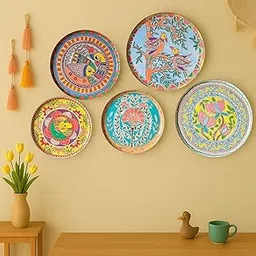 RITUALISTIC Madhubani Wall Sculpture for home decoration | Wall decor items for living room | Metal Wall décor |Gift items | wall art | wall showpiece |Home Décor Gift Items | Set of 5 plate-picture-45