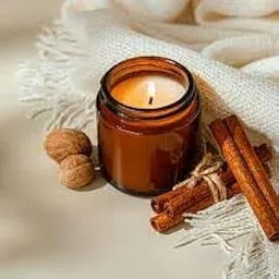 AR Indian Sandalwood Scented Jar Candle - Highly Fragranced Smoke-Free Wax (Purple) - Relaxation, Spa, Yoga, and Serenity in Every Flame | Candles for Home & Gift Sets Pack of 1-image-4